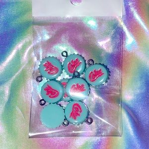Pastel Cola Bottle Cap Charms (8 Count)